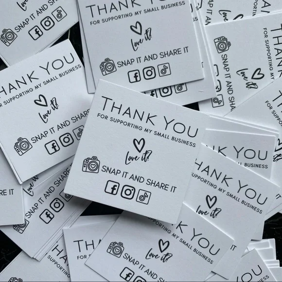 Thank You For Supporting Small Business Cards - Picture 2 of 3